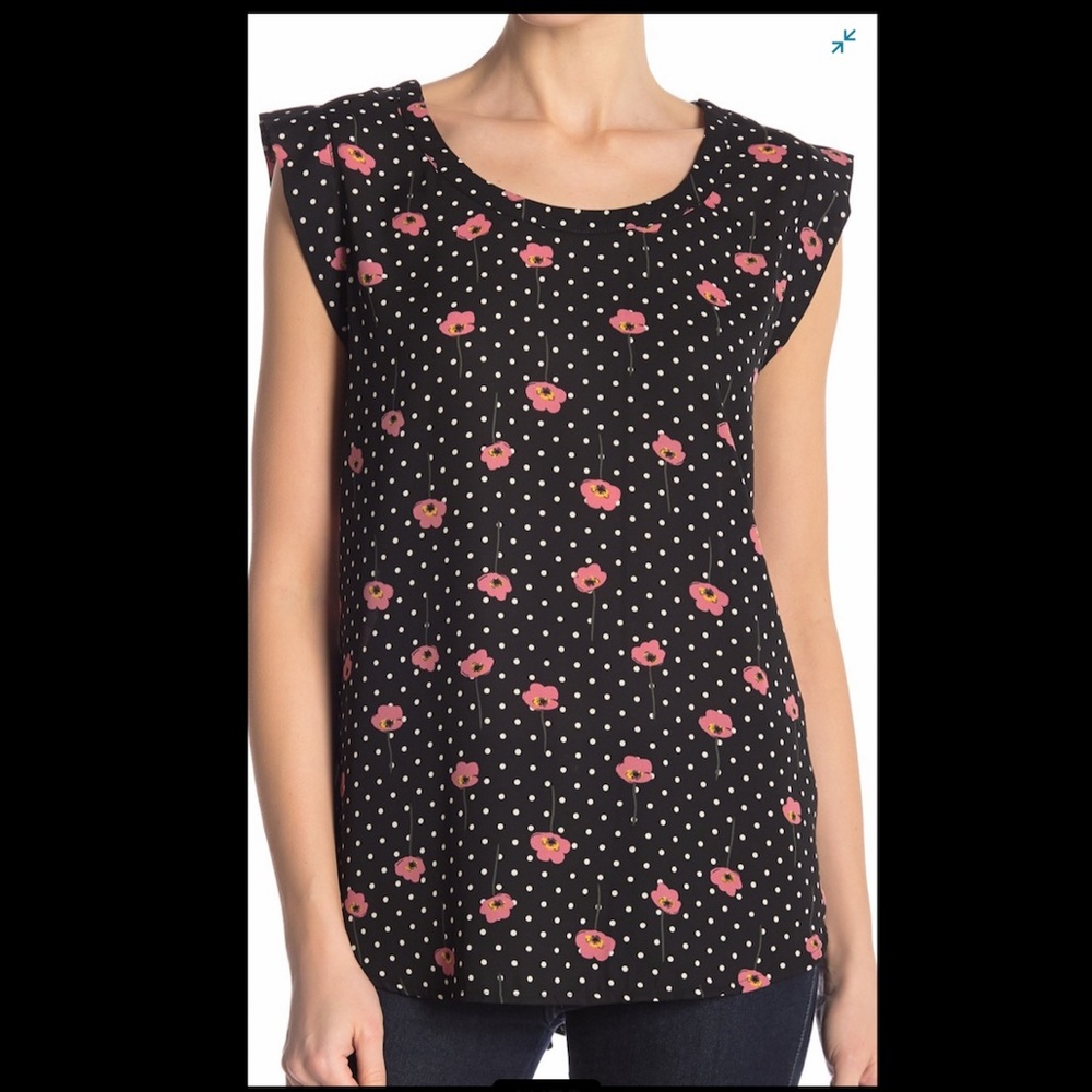 Pleione cap sleeve blouse Sz- Xs